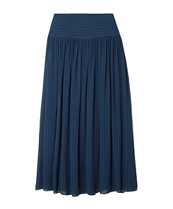 Santos Pinstriped Midi Skirt