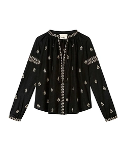 Isabel Marant Rodis Leaf Embroidered Tassel Top