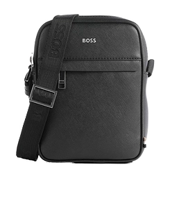 Hugo Boss Logo Detailed Zipped Messenger Bag