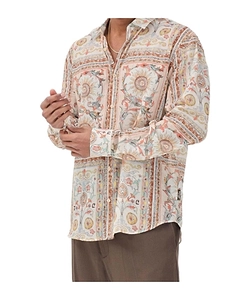 Long-Sleeve Shirt With Ornamental Print