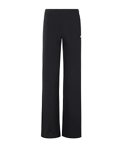 Black Grey Flare Sport Trousers For Warm Leisure Activitie