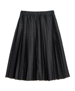 Jil Sander Lightweight Denim Pleated Skirt