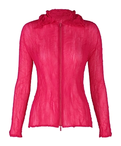 Ruffled Zip-Fastening Shirt