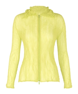 Ruffled Zip-Fastening Shirt