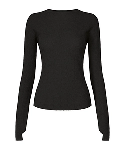 Round-Neck Long-Sleeve Top