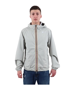 K-Way Logo Printed Hooded Zipped Jacket