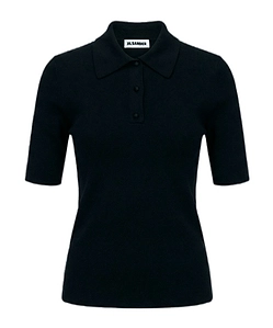 Jil Sander Short-Sleeved Knitted Polo Shirt