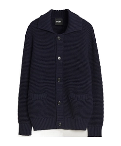Wool Blend Long-Sleeved Knit Cardigan