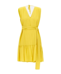 Kaos Icona Belted Ruffled Short Dress