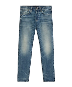 X David Beckham Light-Wash Straight-Leg Jeans
