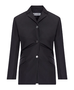 Jil Sander Single Breasted Pleated Detail Jacket