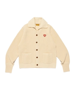 Human Made Heart-Patch Wool Cardigan