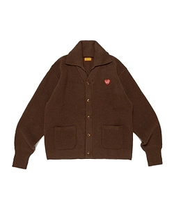 Human Made Heart-Patch Wool Cardigan