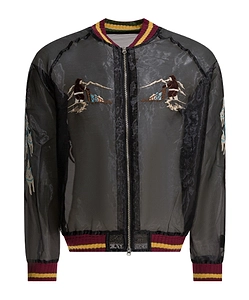 Sheer Pearl Mosquito Guard Bomber Jacket