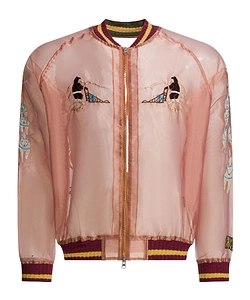 Sheer Pearl Mosquito Guard Bomber Jacket