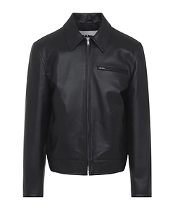 Jil Sander Zip-Front Leather Jacket