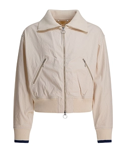 Zip-Front Ribbed-Cuff Jacket
