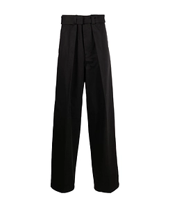Loose-Cut Cotton Trousers