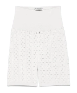Jw Anderson Knitted Pointelle Fitted Shorts