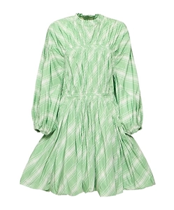 Plaid Long-Sleeved Dress