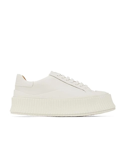 Ribbed-Sole Low-Top Sneakers