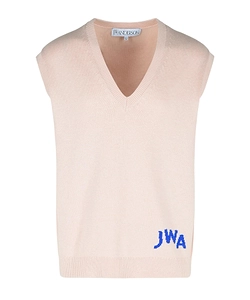Jw Anderson Logo Embroidered V-Neck Vest