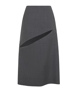 Jil Sander Asymmetric Cutout Midi Skirt