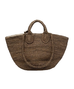 Ibeliv Strap Detailed Woven Tote Bag