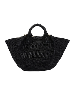 Ibeliv Strap Detailed Woven Tote Bag