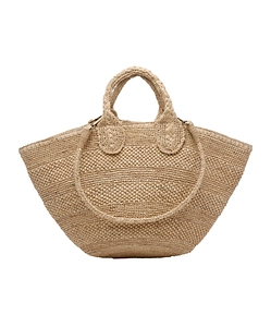 Ibeliv Strap Detailed Woven Tote Bag