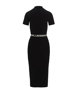 Logo-Waist Knitted Dress