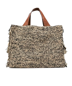 Ibeliv Onja Woven Fringe Tote Bag