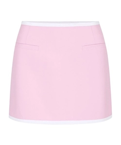 Contrasting-Edges Mini Skirt