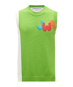 Jwa Two-Tone Knitted Vest
