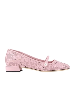 Jimmy Choo Elisa Perforated Ballerina Pumps