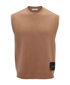 Logo-Appliqué Wool Knitted Vest