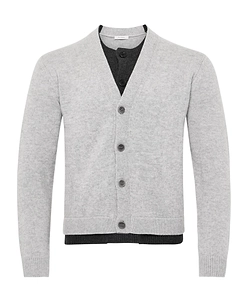 Jw Anderson V-Neck Layered Knit Cardigan