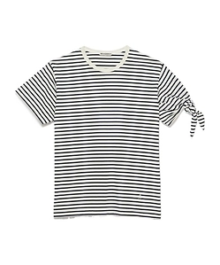Jw Anderson Striped Knot Sleeved T-Shirt