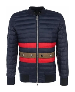 Zippered Long-Sleeved Down Jacket