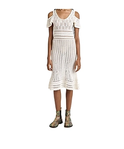 Ruffled Crochet Dress