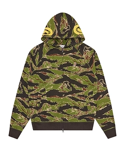 Icecream Smiley Tiger Stripe Zip-Up Hoodie
