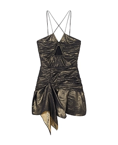 Nikki Crossover-Strap Mini Dress