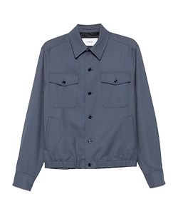 Button-Fastening Flap-Pocket Jacket