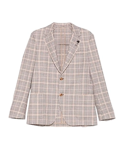 Checked Single-Breasted Jacket