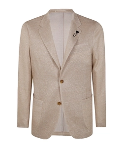 Flower-Patch Knitted Blazer