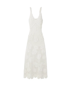 Rohesia Appliqué Crocheted Maxi Dress