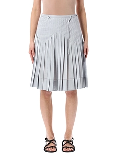 Low Classic Belted Pleated Skirt