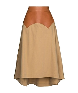 Panelled Mid-Length Skirt