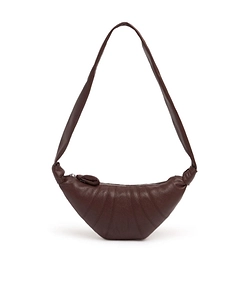 Small Croissant Grain Leather Bag