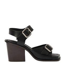 Square Heel Strapped High-Heeled Sandals